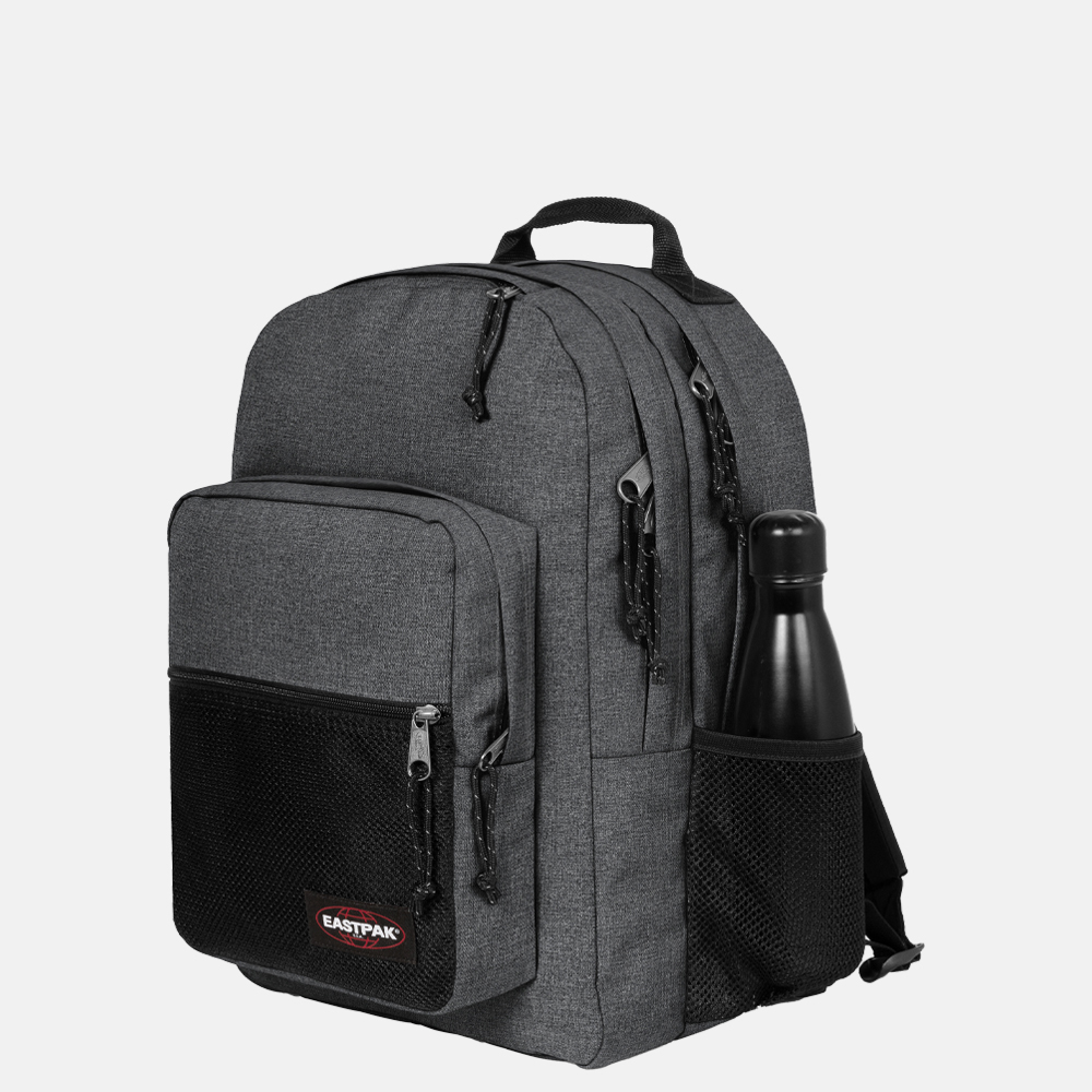 Eastpak Pinzip rugzak 15 inch black denim bij Duifhuizen